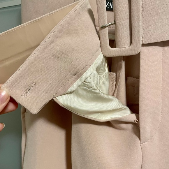 Zara belted trousers - nude pink - XS - Picture 6 of 7